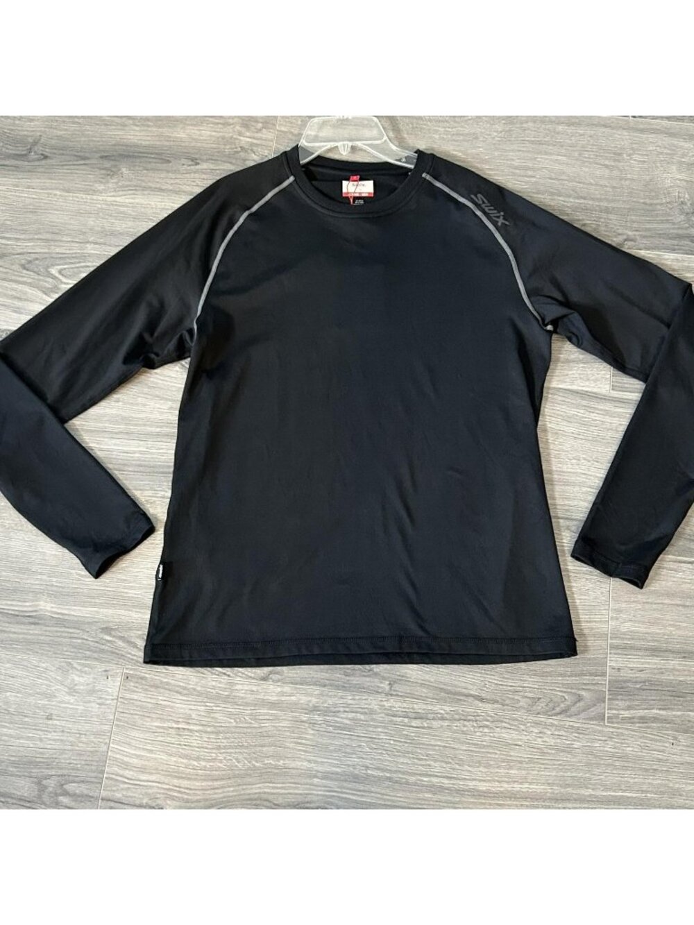 Swix Shirt Mens M Black Tista Long Sleeve Crewneck Performance Base Layer Ski